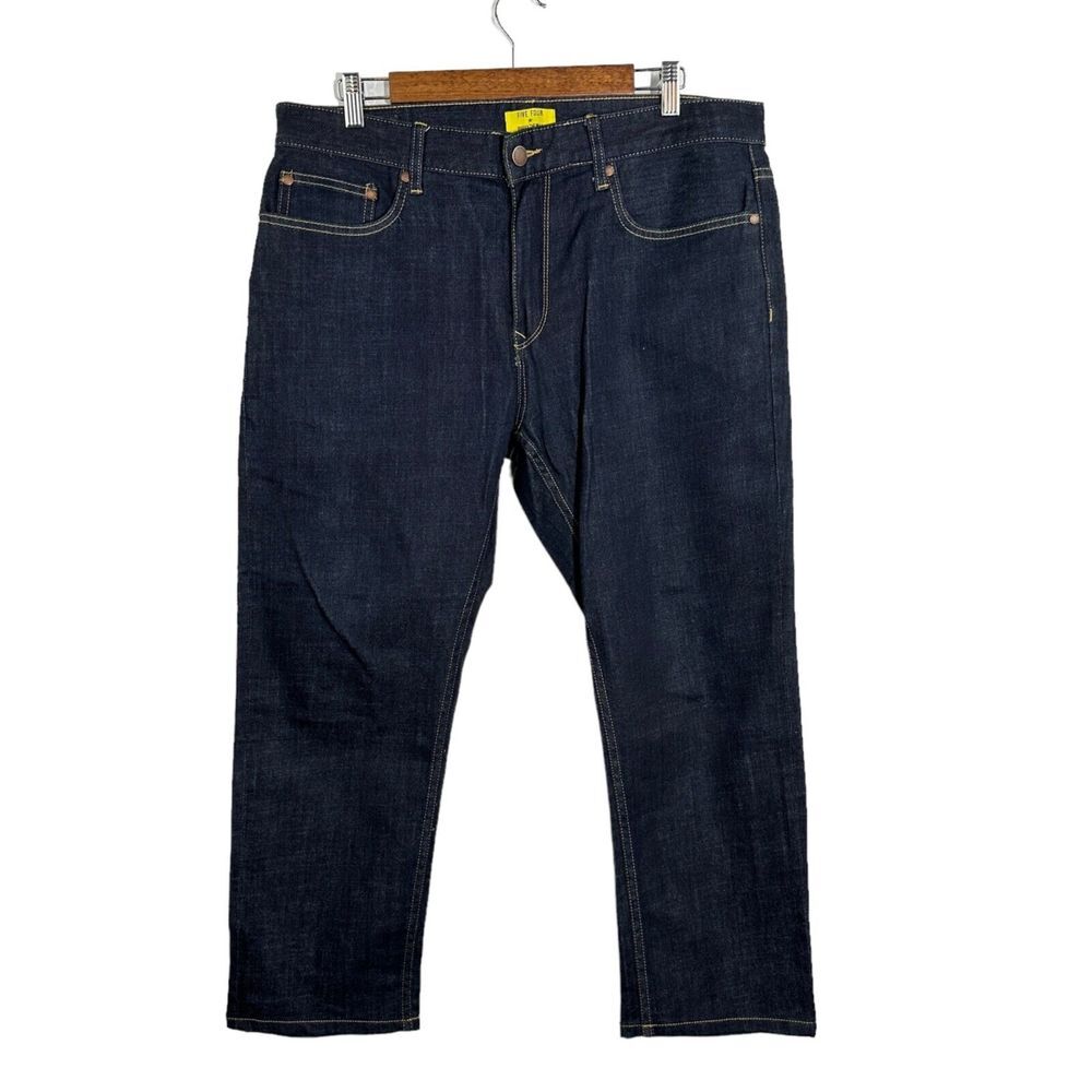 FIVE FOUR Poggy The Man Dark Wash Slim Fit‎ Denim Jeans Size 34x26